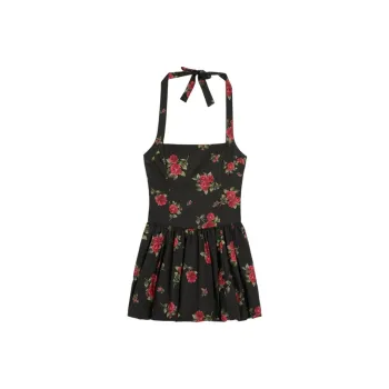 Hollister Slip Dresses Women's Black Print