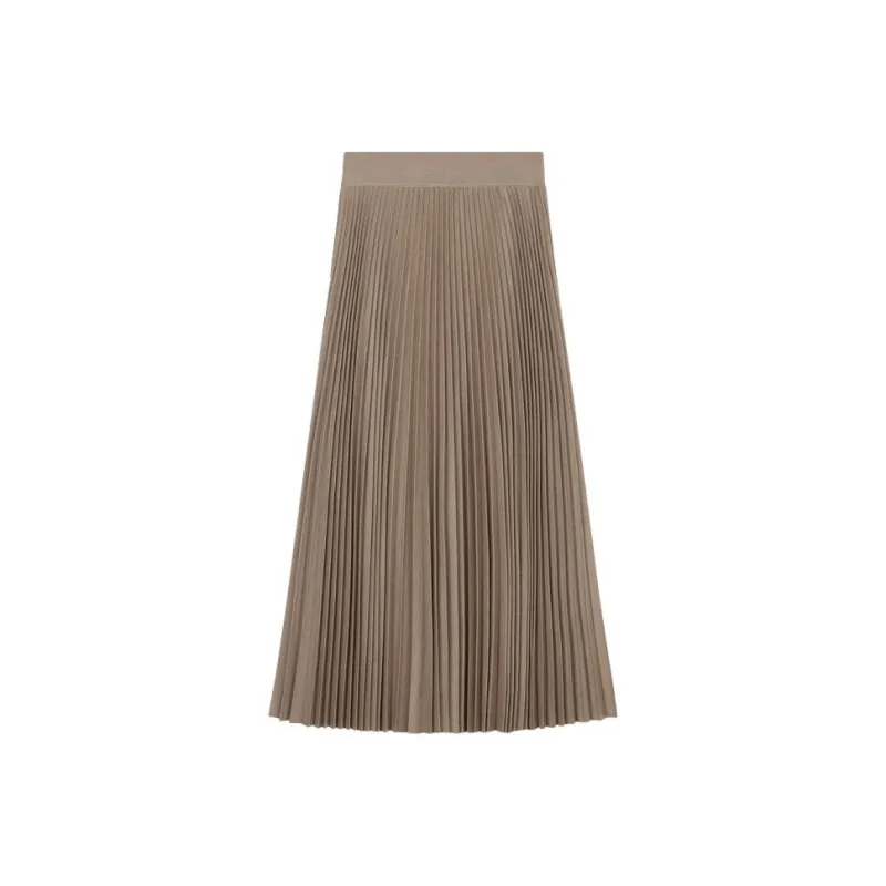 THEORY Casual Long Skirts Women's Camel-0
