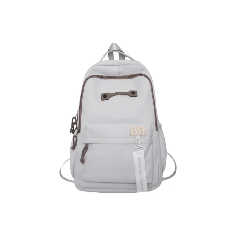 BRABOSTON Nylon Backpack Regular Unisex Black/Light Gray/Light Khaki/Dark Khaki-5