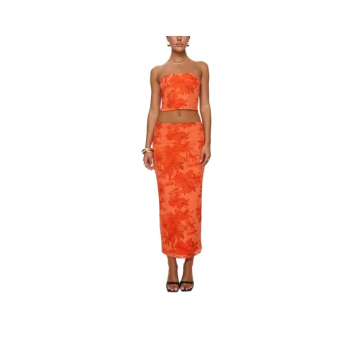 PRINCESS POLLY LEONE SET Skirt Set Women's ORANGE/Orange