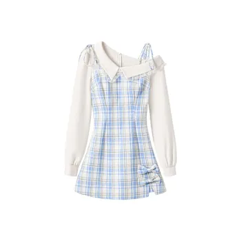 IQC Long Sleeved Dresses Women's Blue