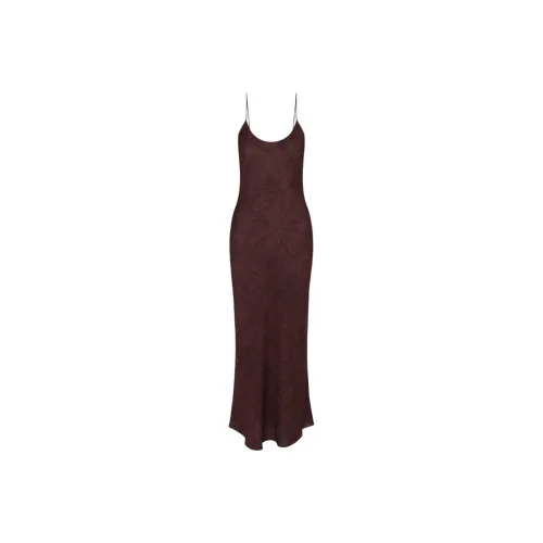 Realisation Par FW24 The Penelope Slip Dresses Women's Python Gravel Snake Pattern