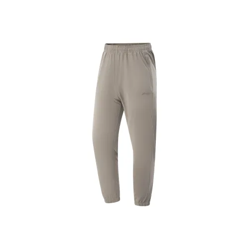 LiNing Fitness Series Knitted Sweatpants Men's Coffee Foam Umber