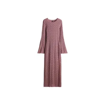 H&M Long-Sleeved Dresses Women's Dark Pink