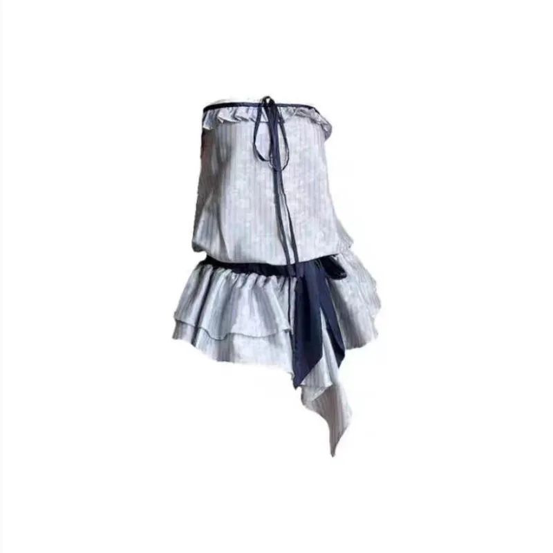 ABCMININ Sleeveless Dress Women's Light Blue-0