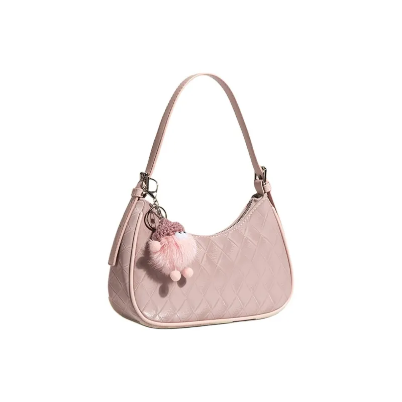 VINEY Synthetic Leather Shoulder Bag Regular Women's Ecru-9