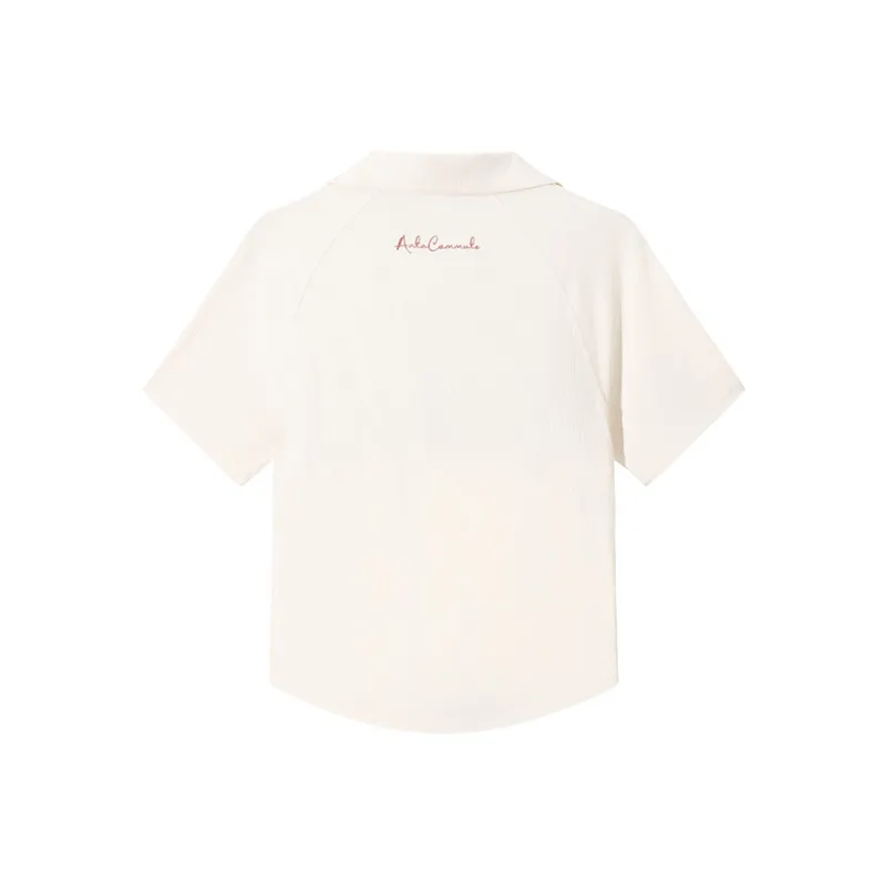 Anta Variety Training Collection Polo Shirt Women's Ecru-1