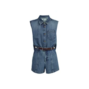 ONLY Jumpsuit Women's Washed Denim Blue