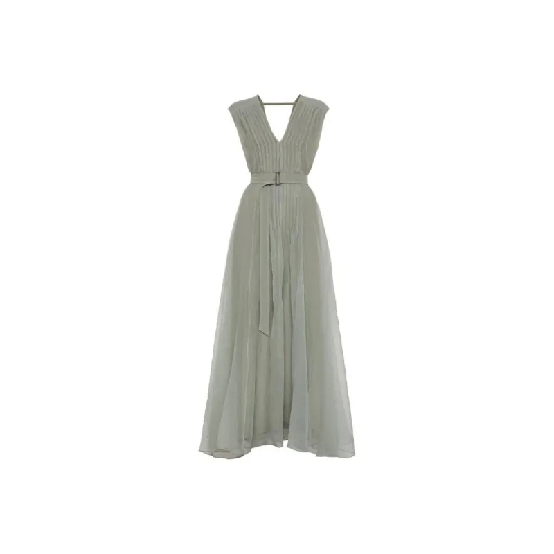 Brunello Cucinelli Monili Pleated Dress-0