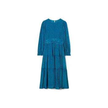Mapping Long Sleeved Dress Women's Blue