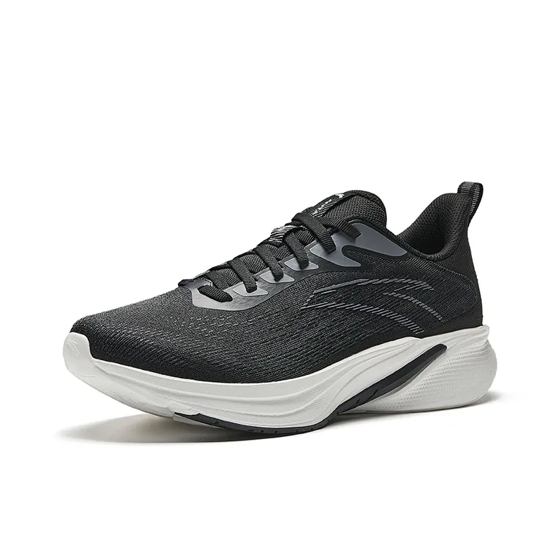 Anta Cloud Trail Breathable And Lightweight Low Top Casual Running Shoes Men's Basic Black-1