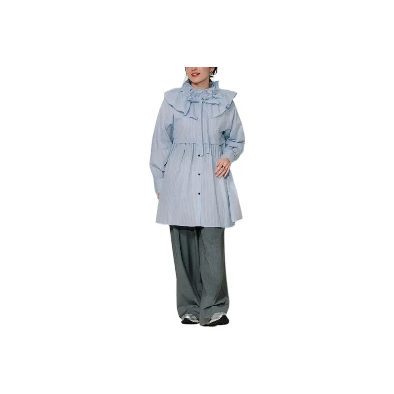 FREAK'S STORE Long Sleeved Dress Women's Sax Blue-0
