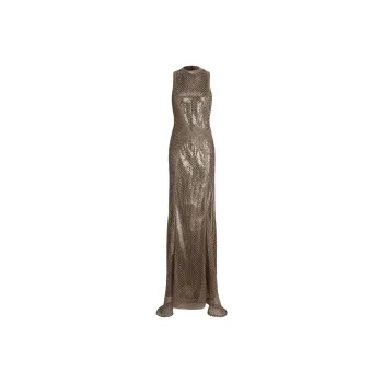 Ralph Lauren Collection Sleeveless Dress Women's Taupe