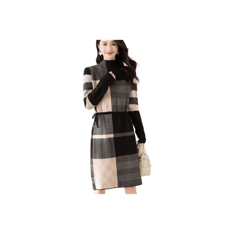 X MOOM Long Sleeved Dress Women's Black-0