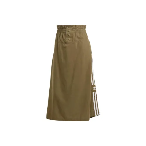 Adidas Originals Casual Long Skirts Women
s Strata Olive Green