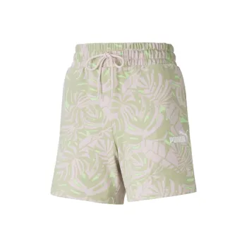 PUMA FLORAL VIBES FLORAL VIBES High Waist Shorts Sports Shorts Women's Green