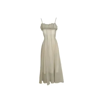 AFGGD Slip Dress Women's Green Long