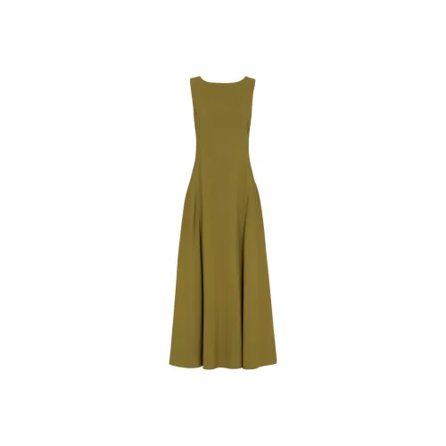 FENDI Back V Shaped Sleeveless Midi Dress