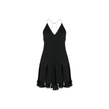 KHAITE The Teagan V neck Minidress
