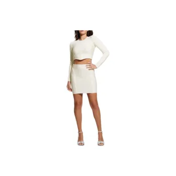 GUESS Mirage Bandage Pencil Skirt Casual Short Skirts Women's White