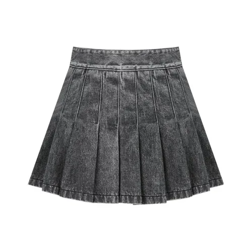 TAMMY TANGS Denim Short Skirts Women's Denim Black