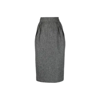 Maison Margiela Casual Long Skirts Women's Gray