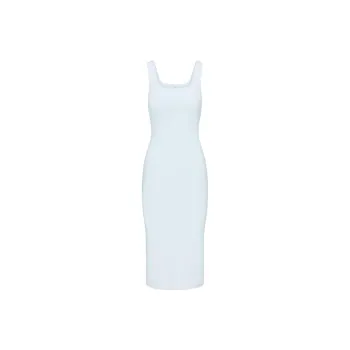 ARITZIA Contour Squareneck Midi Dress Slip Dresses Women's Cruise Blue