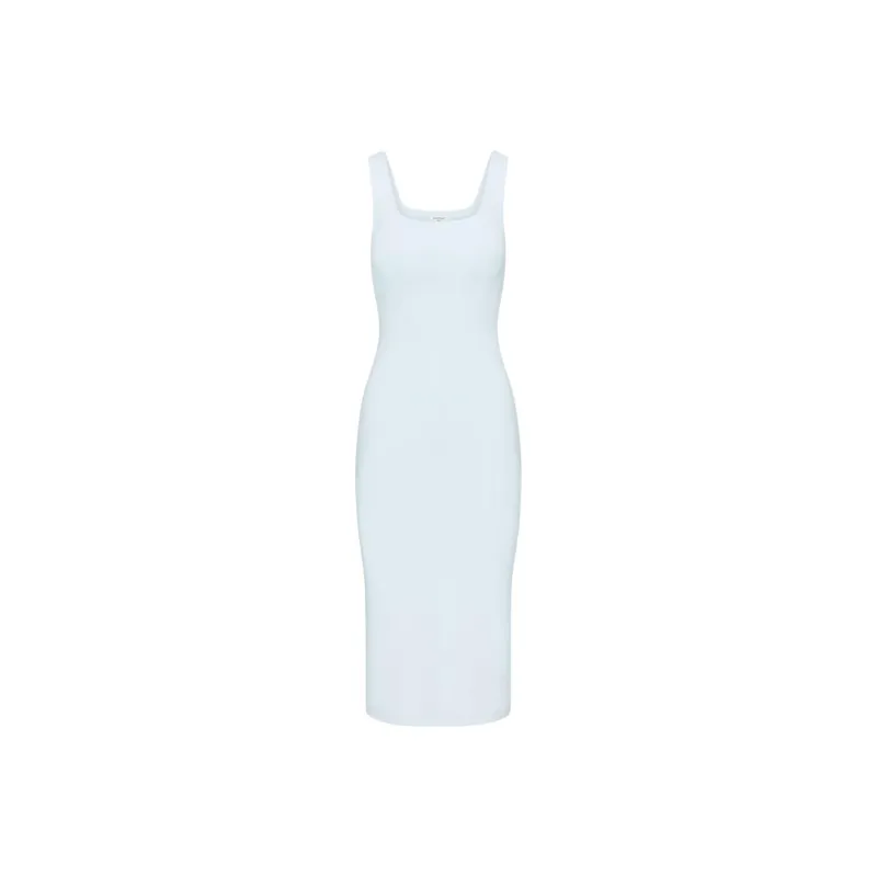 ARITZIA Contour Squareneck Midi Dress Slip Dresses Women's Cruise Blue-0