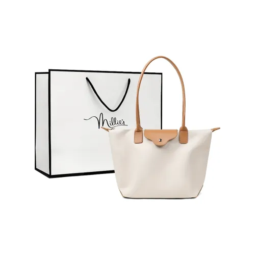 MILLIE'S Fabric Underarm Tote Bag, Shopping Bag, Shoulder Bag Regular Women's Ecru