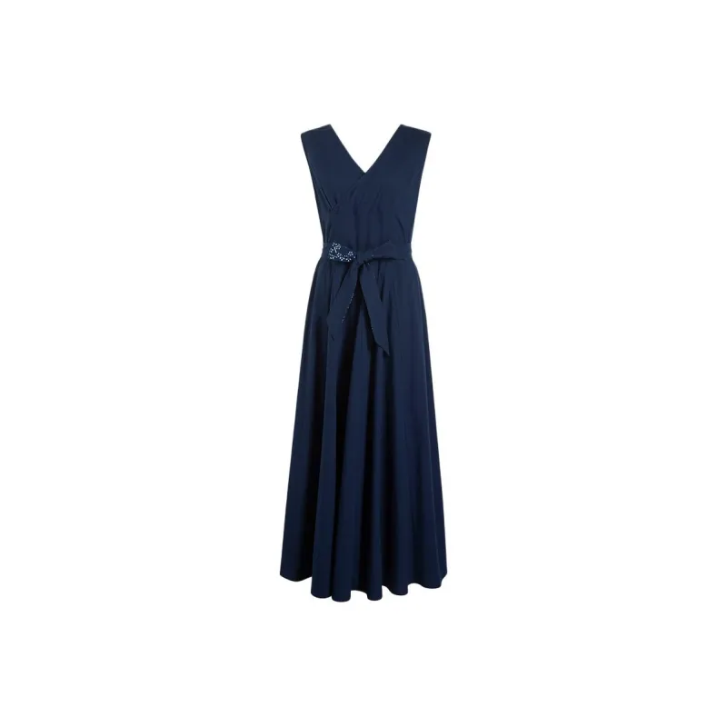 A LIFE ON THE LEFT Sleeveless Dress Women's Navy Blue-0