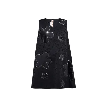 MARNI Flower Embellished Sleeveless Dress