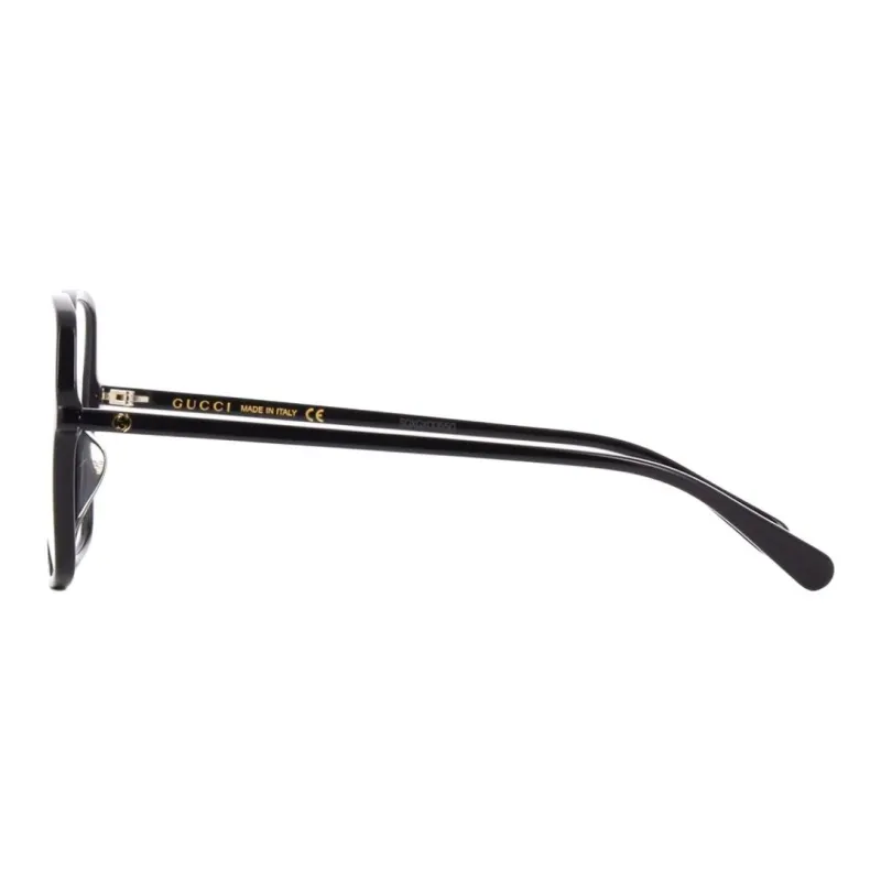 GUCCI Plate Frame Irregular Shape Eyeglass Frames Unisex Black-2