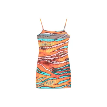 DIESEL D Niws Zebra Printed Mini Dress