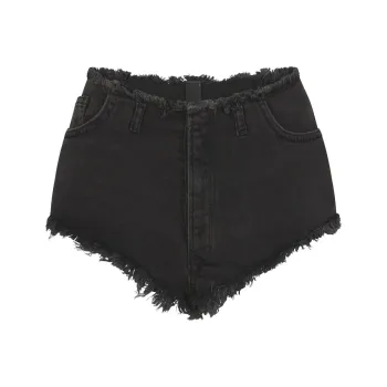 Skims Denim Shorts Women's Washable Agate Black