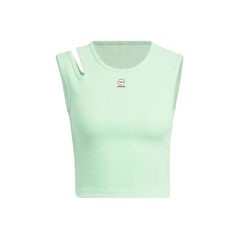 Adidas Sleeveless Sports Shirts Women's Green-0