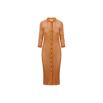 Iceberg SS25 Long Sleeved Dresses Women's Orange Red