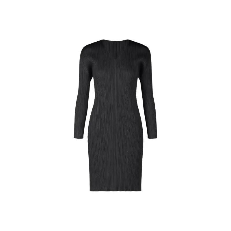 PLEATS PLEASE ISSEY MIYAKE Long Sleeved Dress Women's Black-0