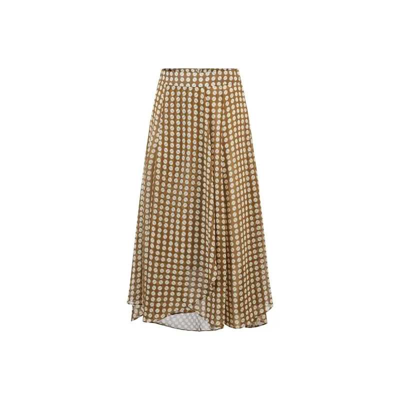 JZ Juzui Casual Long Skirts Women's Floral Earth Yellow-0