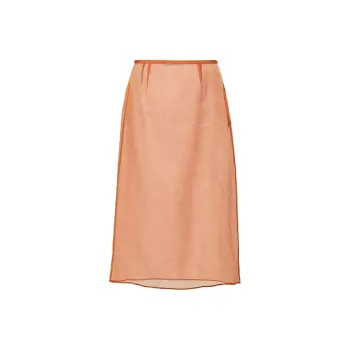PRADA Double Layer Semi-Sheer Midi Skirt
