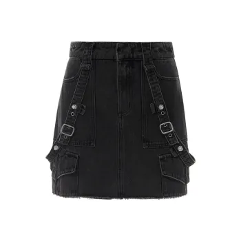 D'zzit Denim Short Skirts Women's Black
