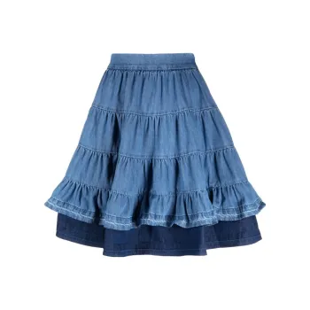 Sandro Denim Short Skirts Women's Blue
