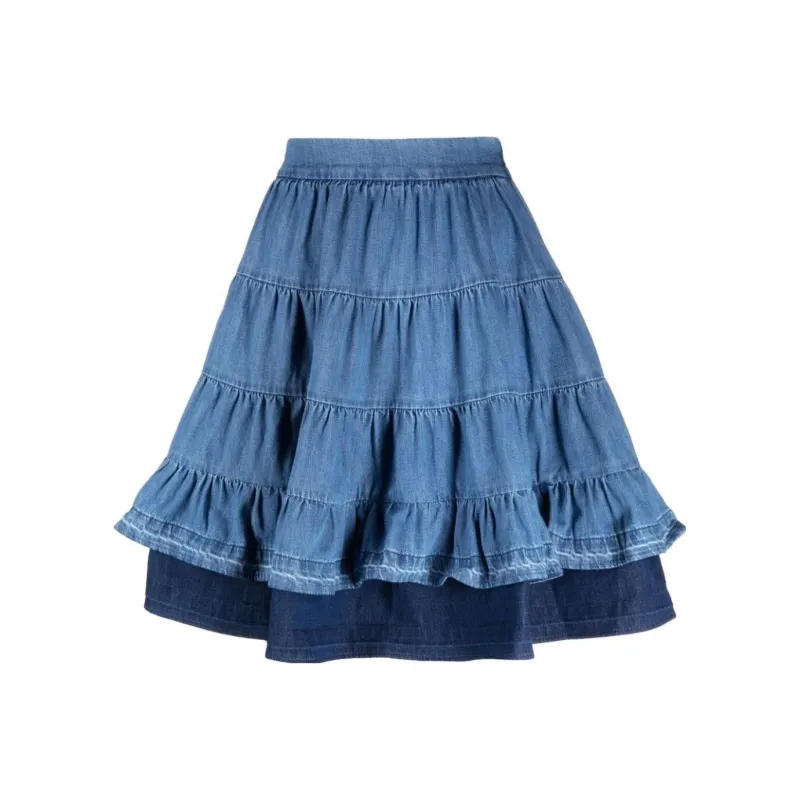 Sandro Denim Short Skirts Women's Blue-0
