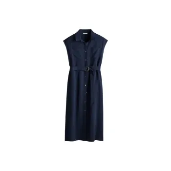 H&M Sleeveless Dress Women's Marine Blue