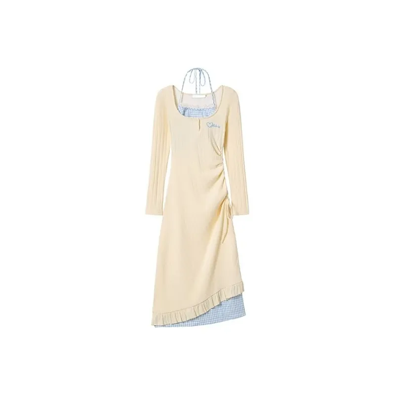 GUOZHEN Long Sleeved Dress Women's-2