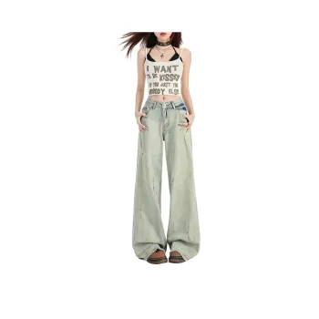 YINLEI Jeans Unisex Light Gray