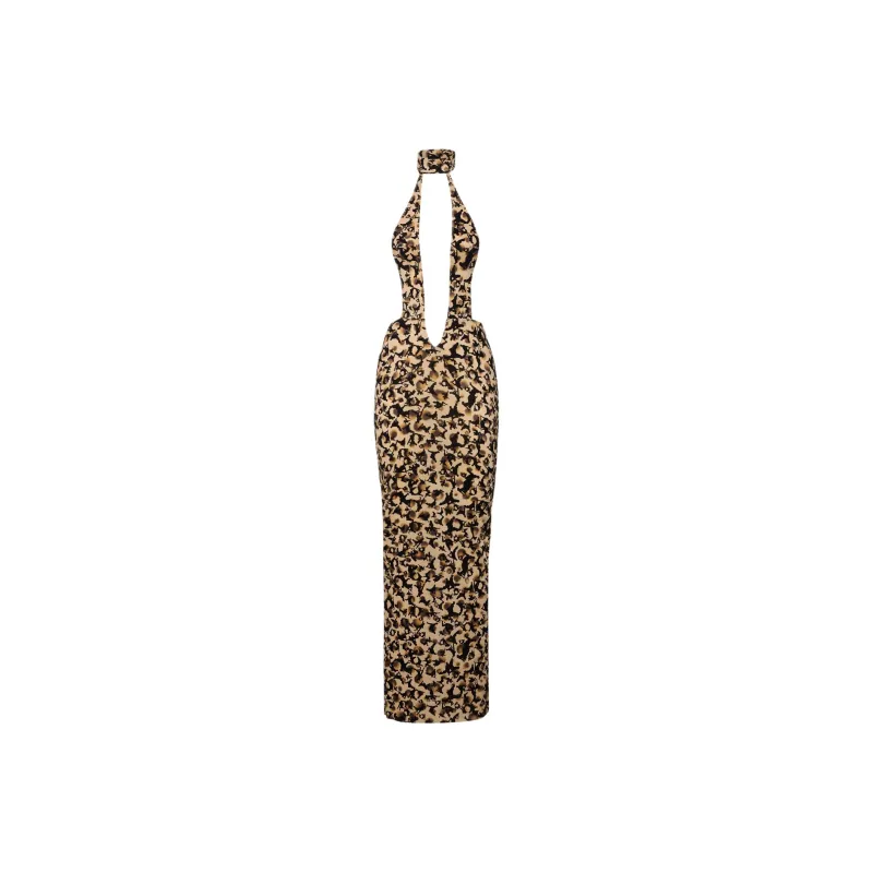 POSTER GIRL Sleeveless Dress Women's Beige-0