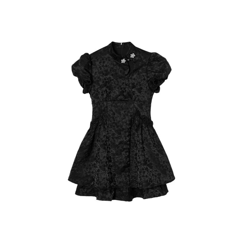EPTISON WOMAN Short Sleeved Dresses Women's Black-0