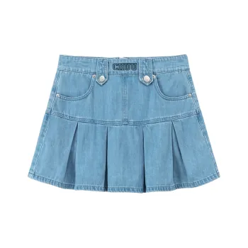 CHUU Denim Short Skirts Women's Light Blue