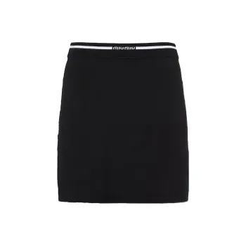 MIU MIU Casual Short Skirts Women's Black
