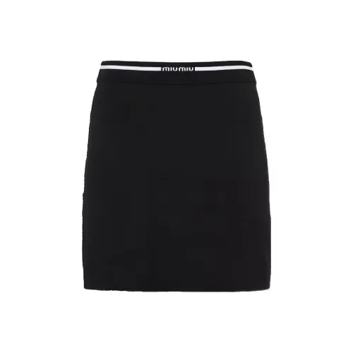 MIU MIU Casual Short Skirts Women's Black